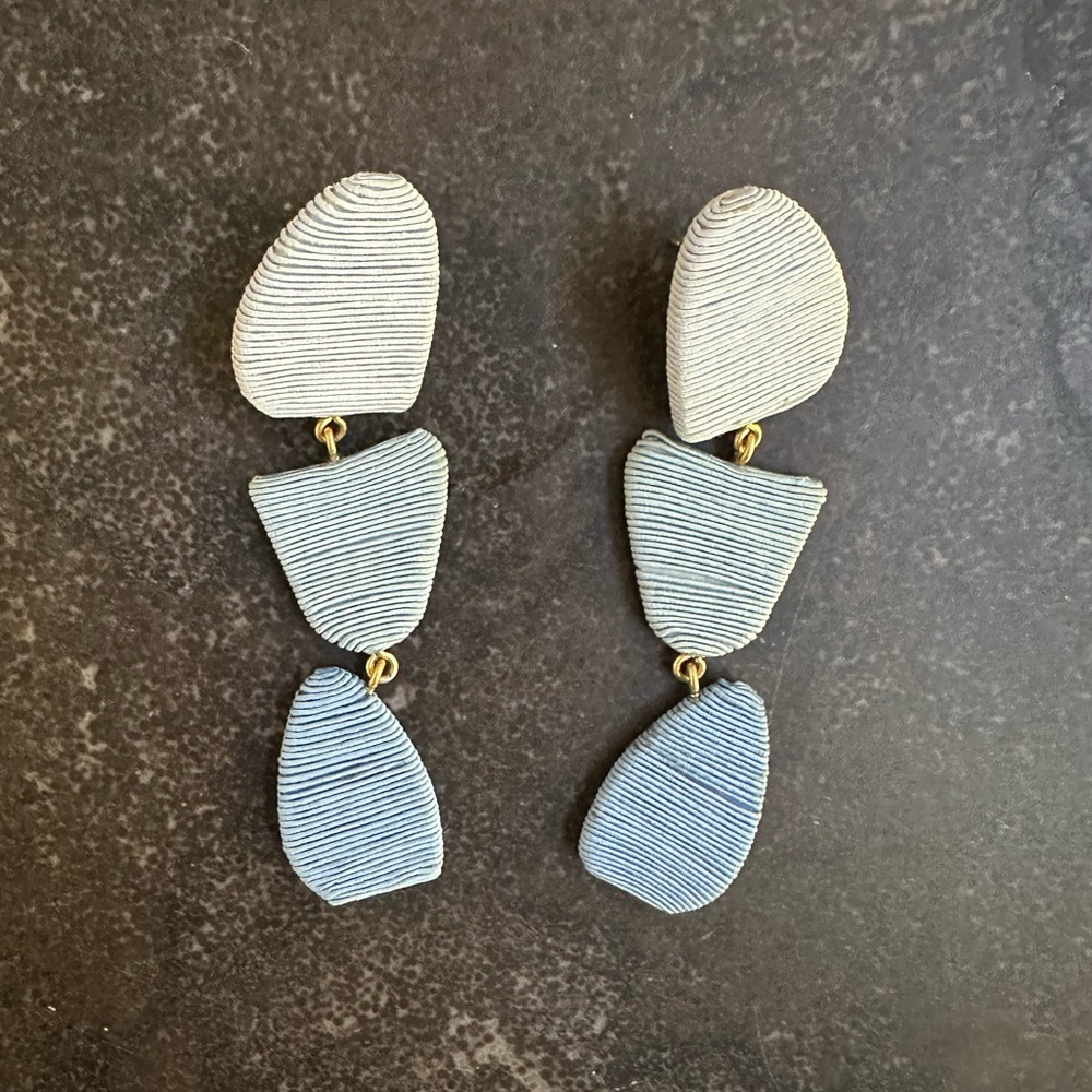 Tuckernuck Harbor Blue Callan Earrings - Picture 3 of 4